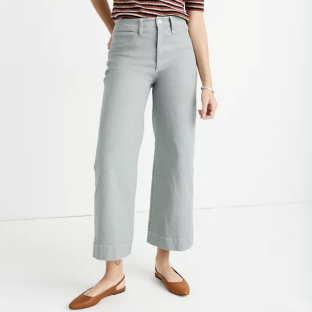 Madewell Slim Emmett Wide Leg Crop Pants